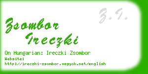 zsombor ireczki business card